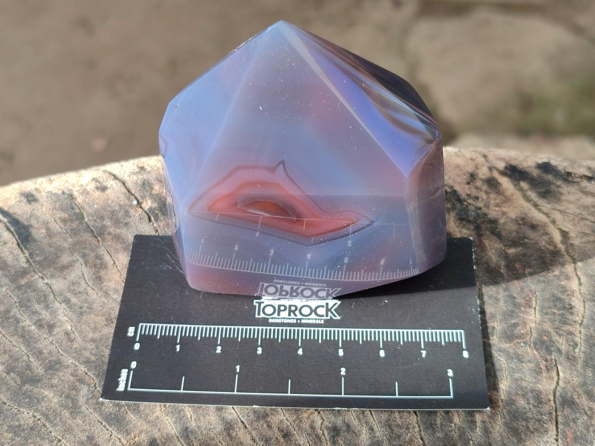 Polished Strawberry Agate Display Crystal Points x 3 From Mozambique - Toprock Gemstones and Minerals 