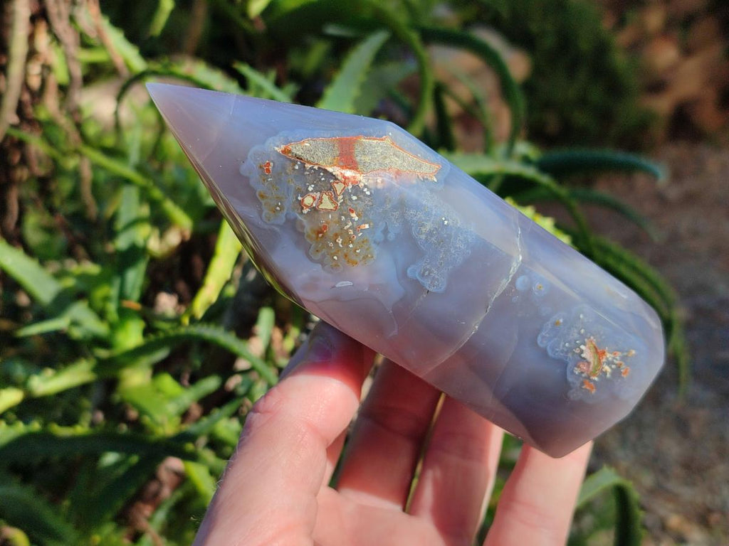 Polished Strawberry Agate Display Crystal Points x 3 From Mozambique - Toprock Gemstones and Minerals 