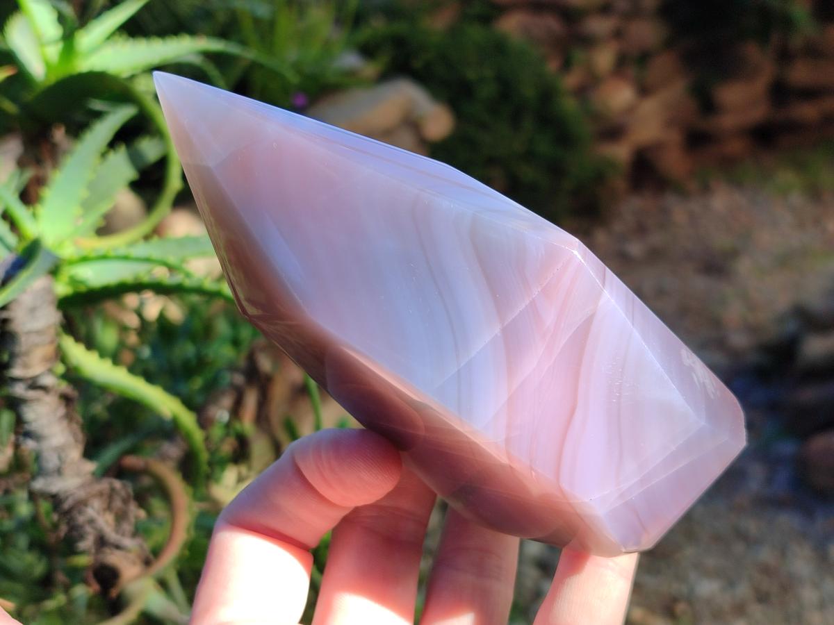 Polished Strawberry Agate Display Crystal Points x 3 From Mozambique - Toprock Gemstones and Minerals 