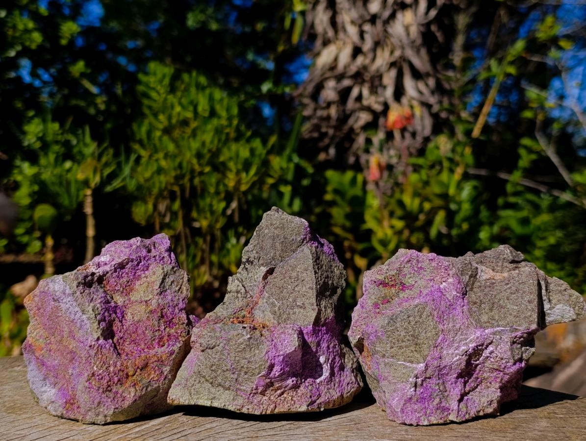 Natural Cobbed Stichtite Specimens x 12 From Barberton, South Africa - Toprock Gemstones and Minerals 