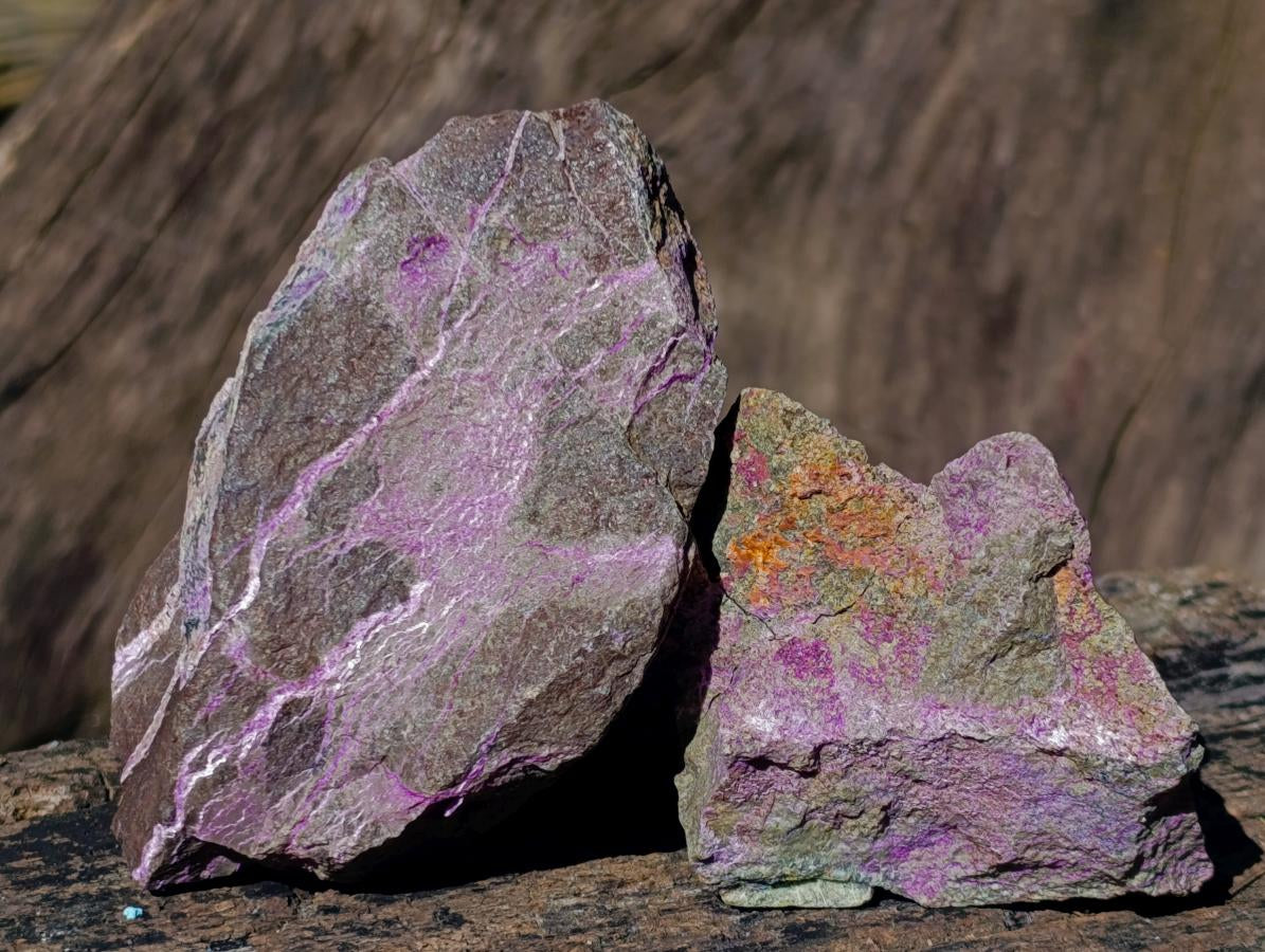 Natural Cobbed Stichtite Specimens x 12 From Barberton, South Africa - Toprock Gemstones and Minerals 