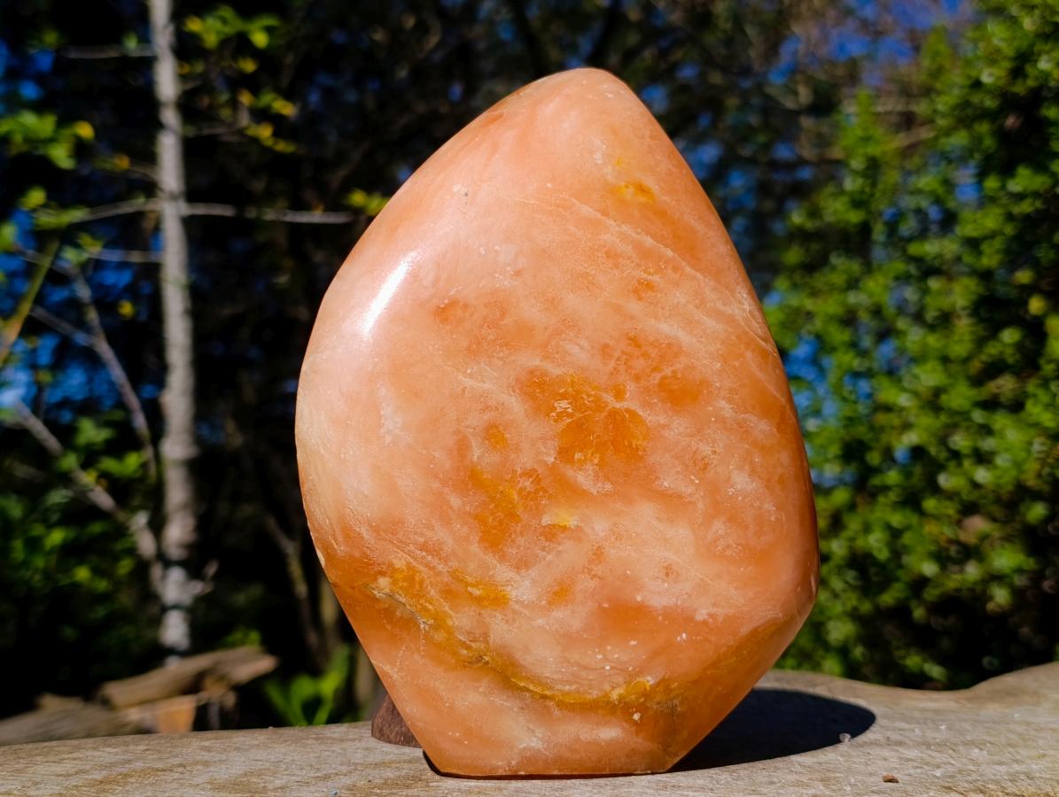 Polished Large Orange Twist Calcite Standing Display Piece x 1 From Maevantanana, Madagascar - Toprock Gemstones and Minerals 