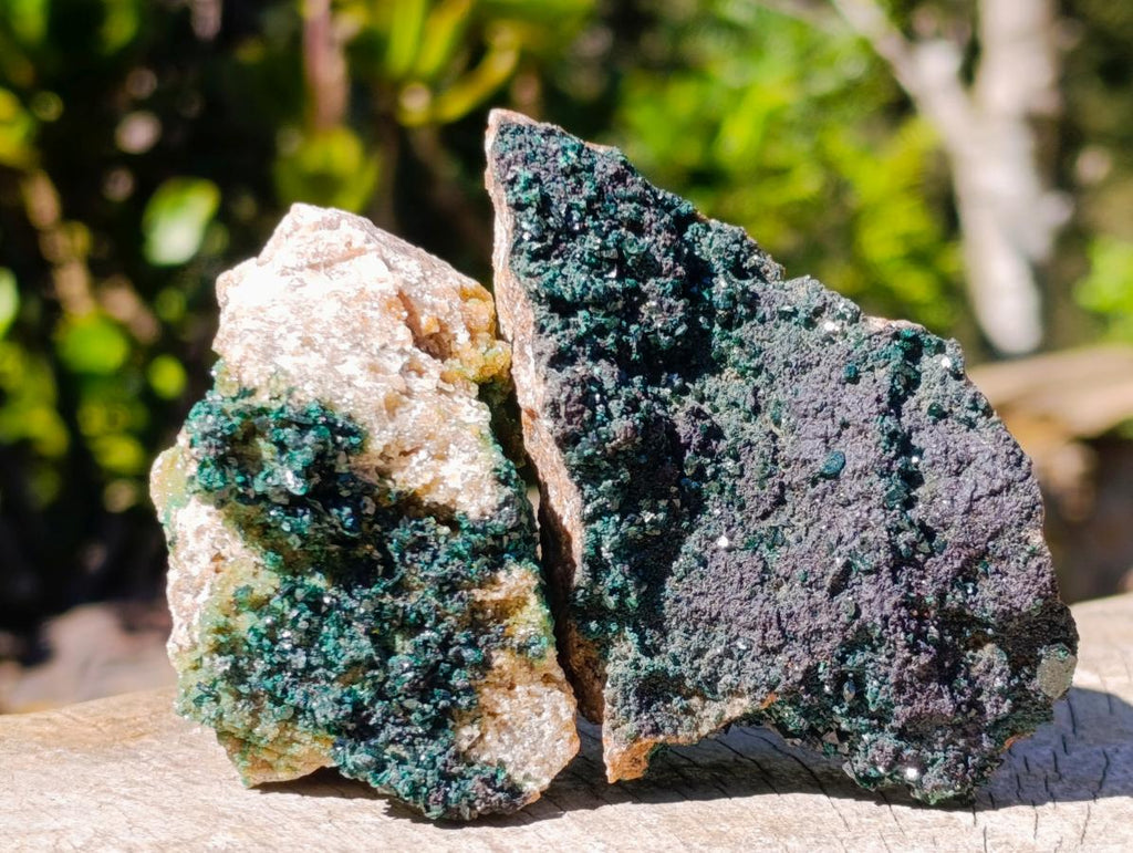 Natural Libethenite Crystals on Dolomite Matrix Specimens x 6 From Shituru, Congo - Toprock Gemstones and Minerals 