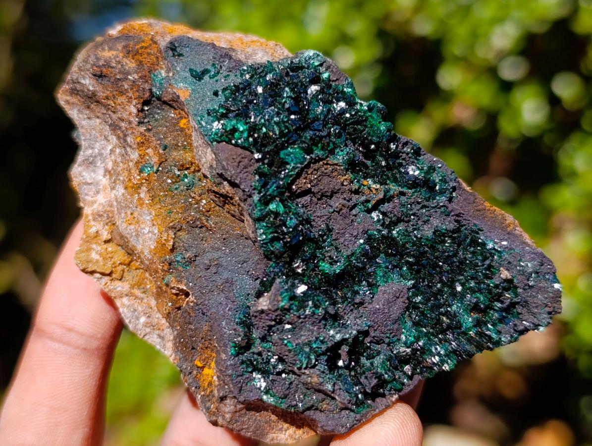 Natural Libethenite Crystals on Dolomite Matrix Specimens x 6 From Shituru, Congo - Toprock Gemstones and Minerals 