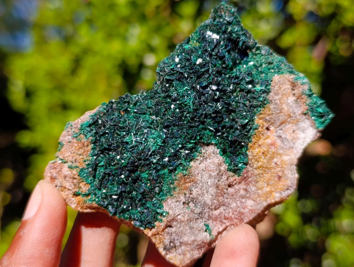 Natural Libethenite Crystals on Dolomite Matrix Specimens x 6 From Shituru, Congo - Toprock Gemstones and Minerals 