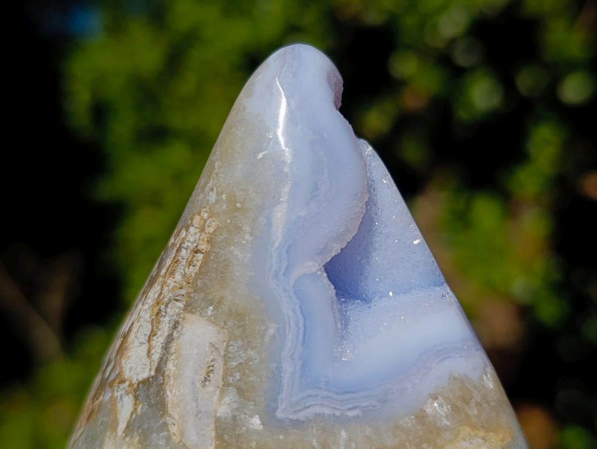 Polished Blue Lace Agate Standing Display Pieces x 4 From Nsanje, Malawi - Toprock Gemstones and Minerals 
