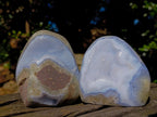 Polished Blue Lace Agate Standing Display Pieces x 4 From Nsanje, Malawi - Toprock Gemstones and Minerals 
