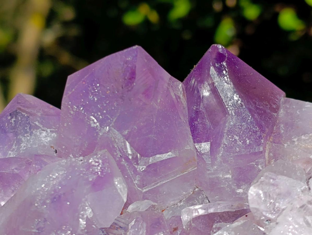 Natural Jacaranda Amethyst Clusters x 2 From Mumbwa, Zambia - Toprock Gemstones and Minerals 