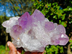 Natural Jacaranda Amethyst Clusters x 2 From Mumbwa, Zambia - Toprock Gemstones and Minerals 