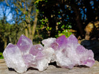 Natural Jacaranda Amethyst Clusters x 2 From Mumbwa, Zambia - Toprock Gemstones and Minerals 