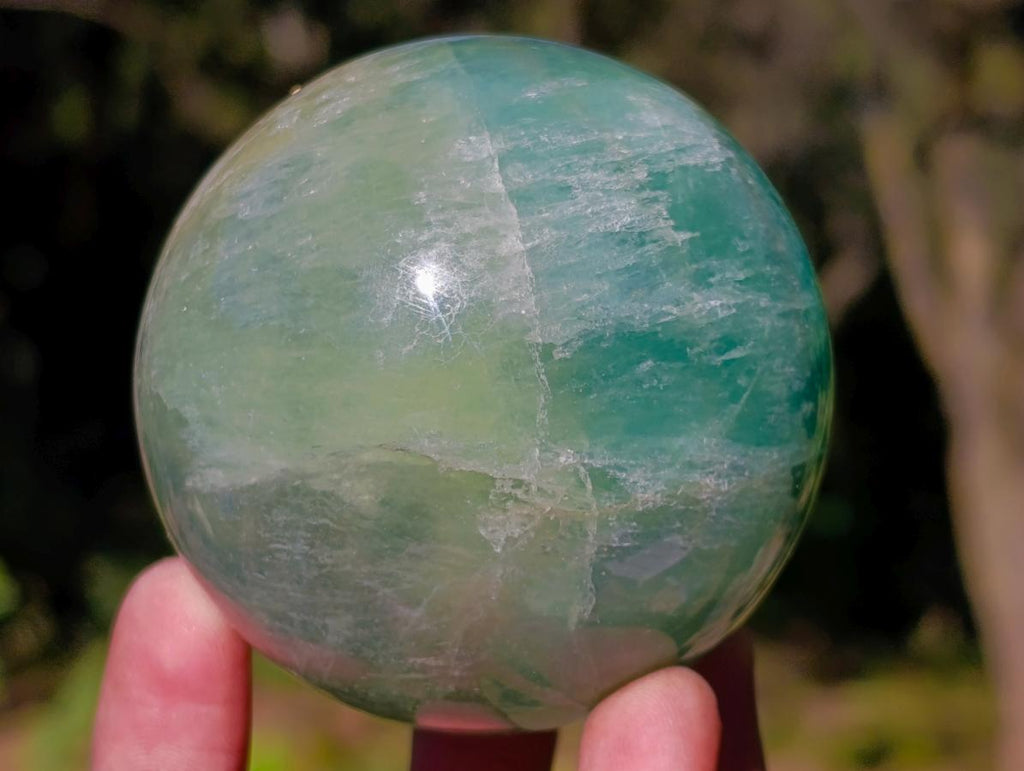Polished Watermelon Fluorite Spheres x 2 From Uis, Namibia - Toprock Gemstones and Minerals 