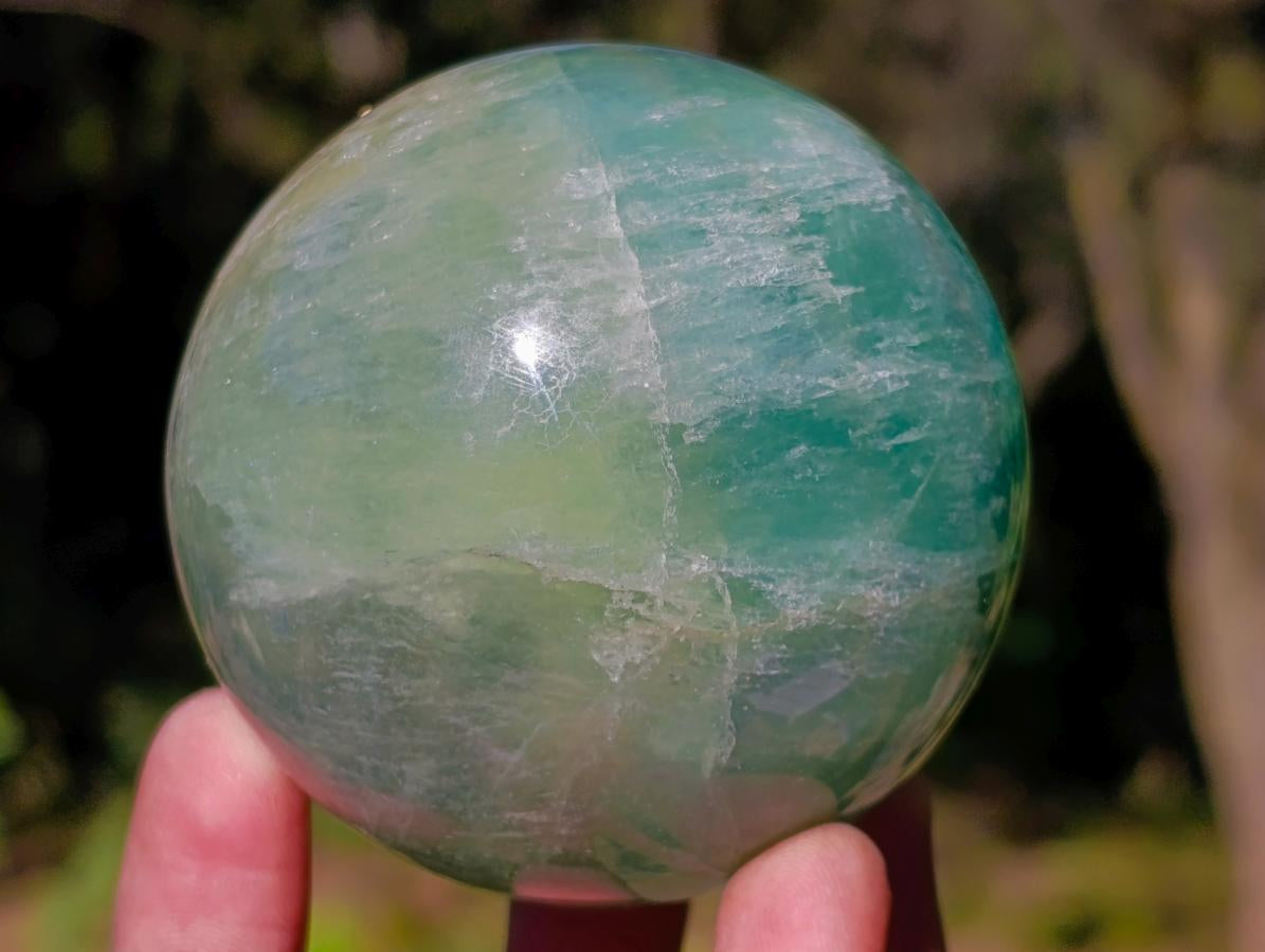 Polished Watermelon Fluorite Spheres x 2 From Uis, Namibia - Toprock Gemstones and Minerals 