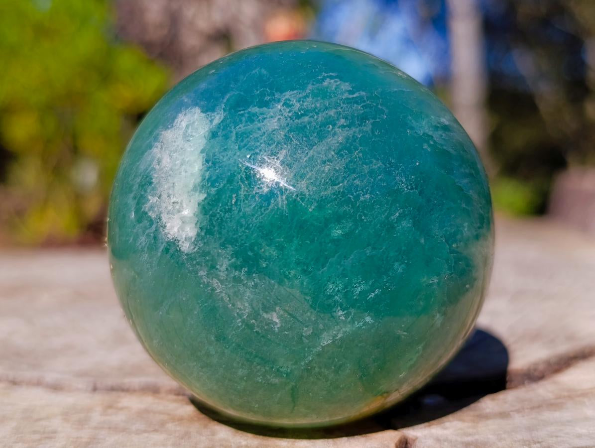 Polished Watermelon Fluorite Spheres x 2 From Uis, Namibia - Toprock Gemstones and Minerals 