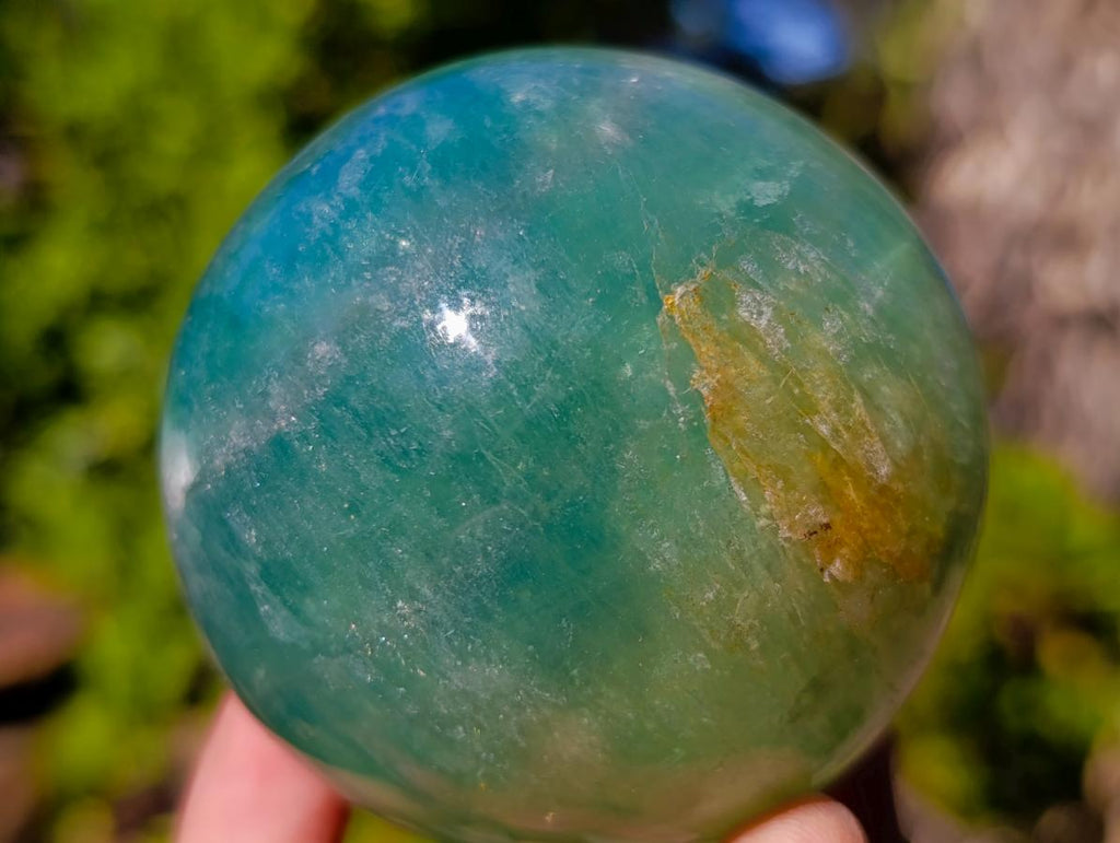 Polished Watermelon Fluorite Spheres x 2 From Uis, Namibia - Toprock Gemstones and Minerals 