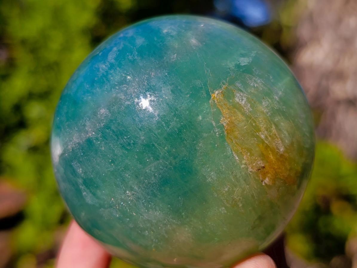 Polished Watermelon Fluorite Spheres x 2 From Uis, Namibia - Toprock Gemstones and Minerals 
