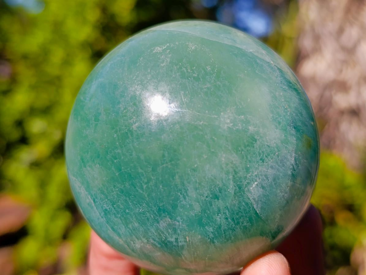 Polished Watermelon Fluorite Spheres x 2 From Uis, Namibia - Toprock Gemstones and Minerals 