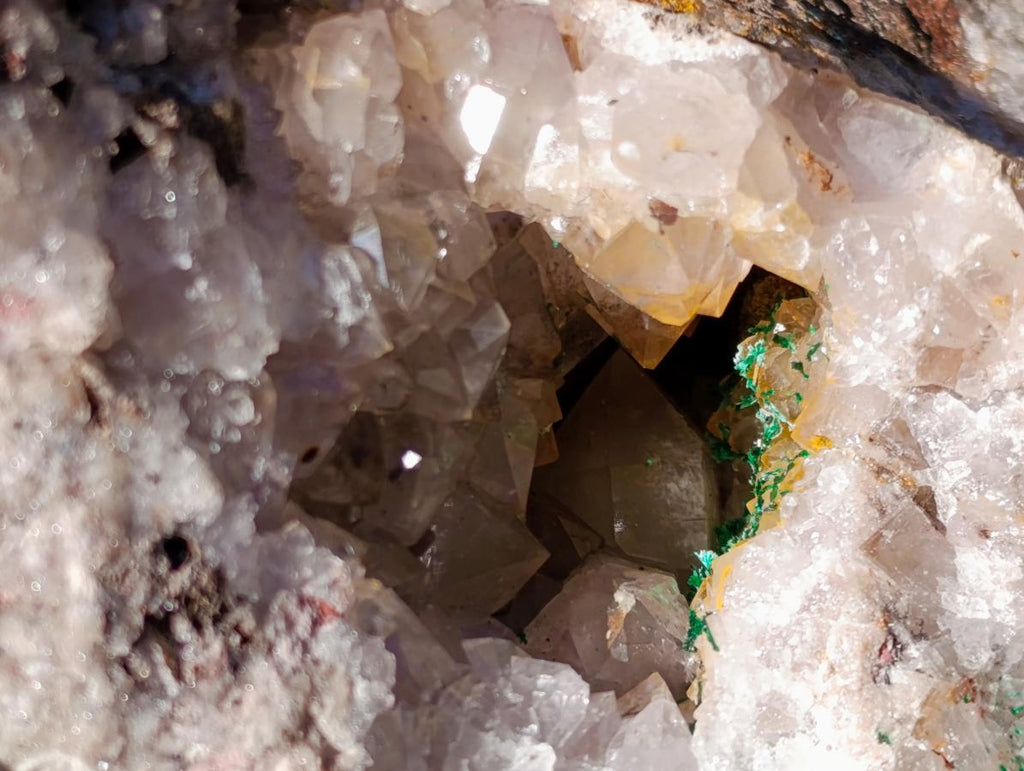 Natural XL Smokey Quartz coated with Malachite Specimen x 1 From Kambove, Congo - Toprock Gemstones and Minerals 