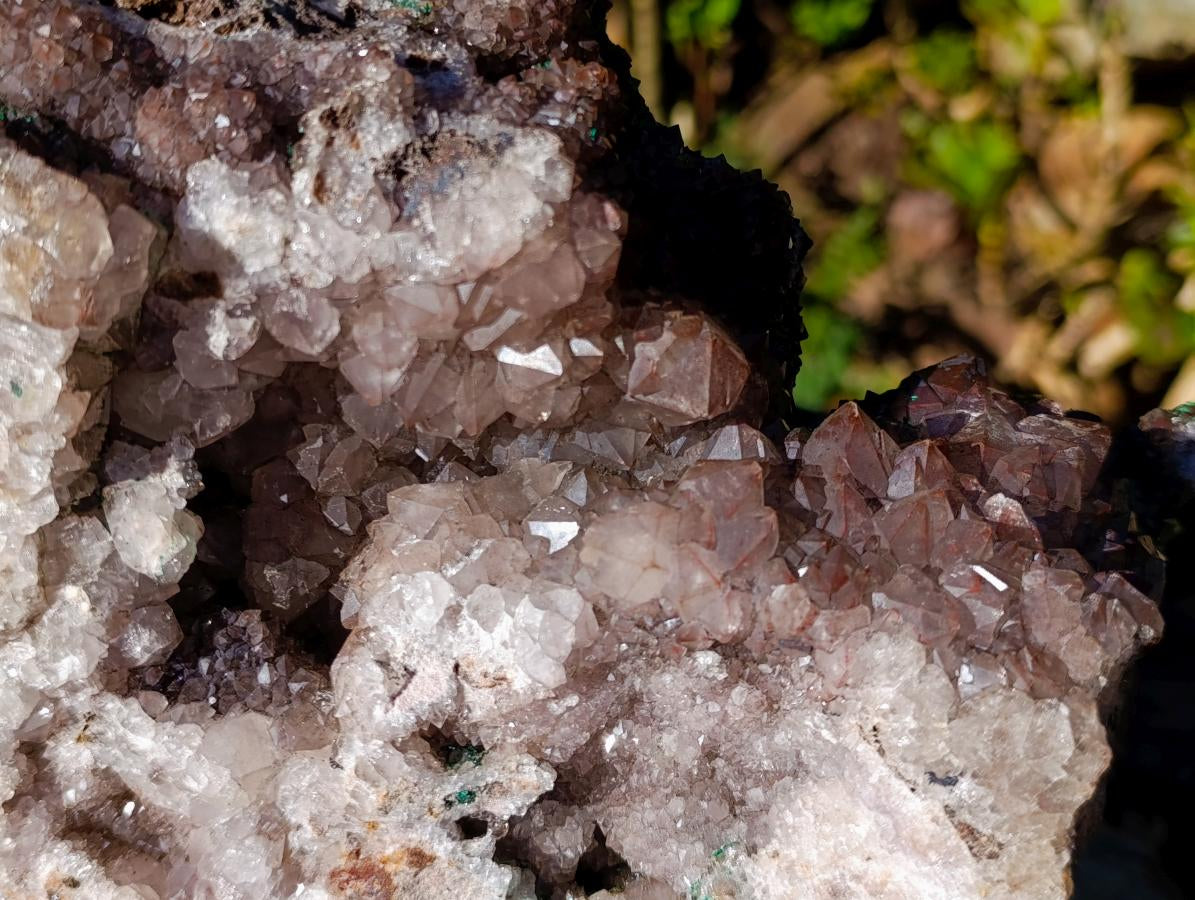 Natural XL Smokey Quartz coated with Malachite Specimen x 1 From Kambove, Congo - Toprock Gemstones and Minerals 