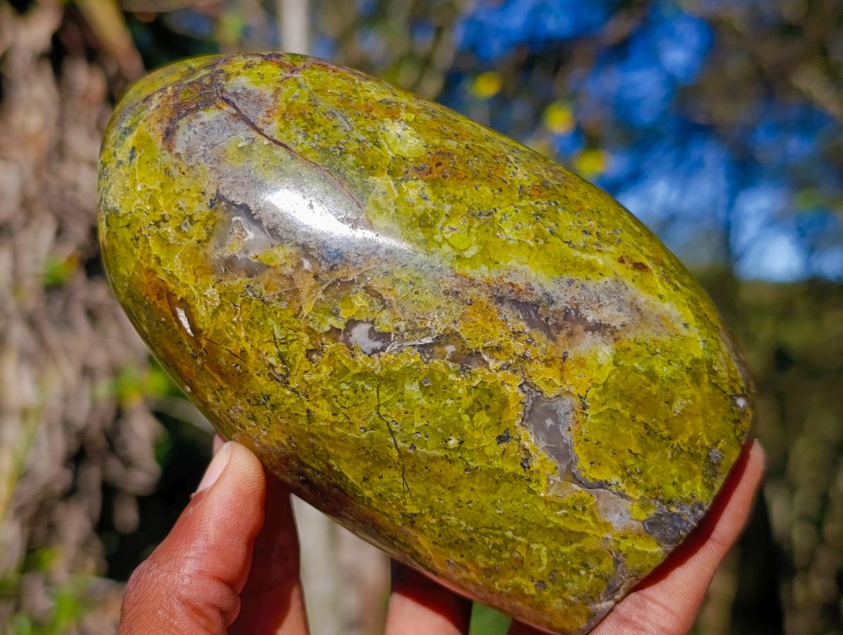 Polished Green Opal Standing Display Pieces x 2 From Betroka, Madagascar - Toprock Gemstones and Minerals 