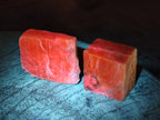 Natural Rhombohedral Sunset Orange Calcite Specimens x 4 From Spitzkop, Namibia - Toprock Gemstones and Minerals 