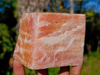 Natural Rhombohedral Sunset Orange Calcite Specimens x 4 From Spitzkop, Namibia - Toprock Gemstones and Minerals 
