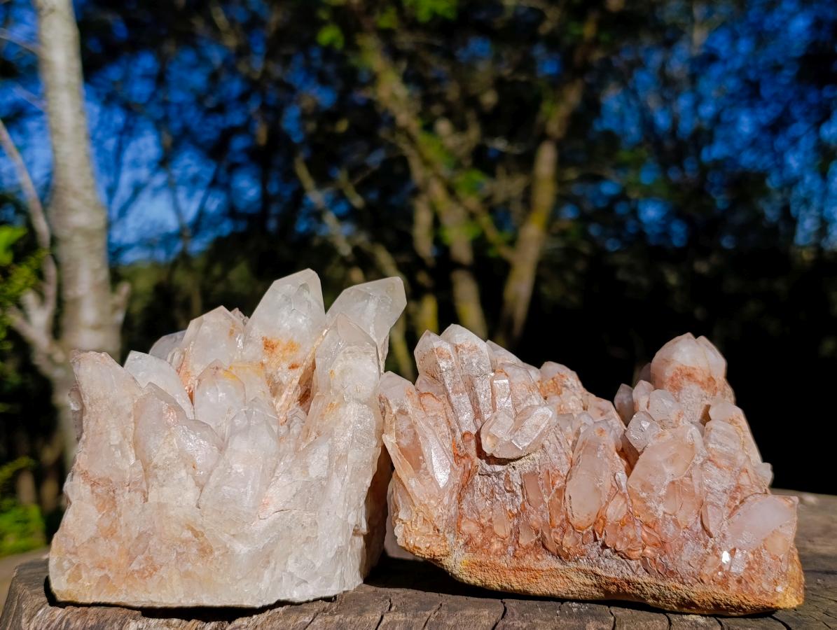 Natural Malagasy Quartz Clusters x 3 From Madagascar - Toprock Gemstones and Minerals 