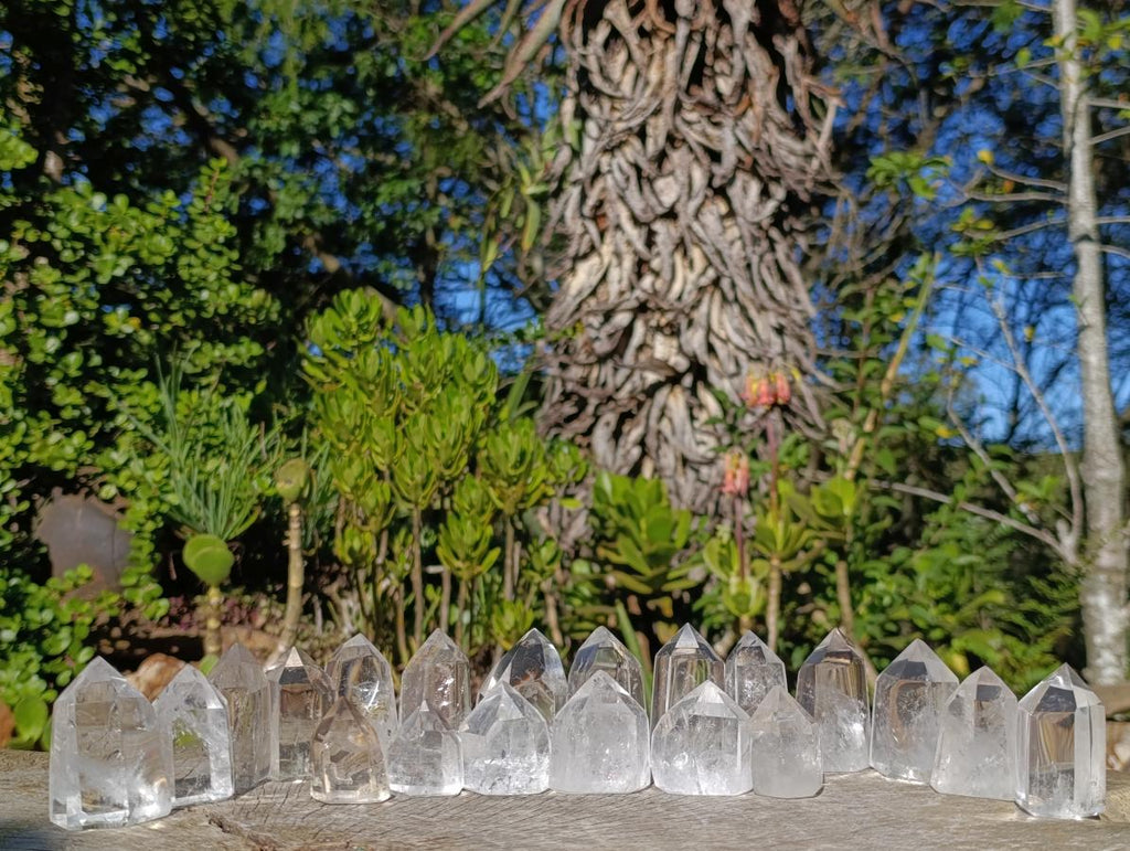 Polished Clear Quartz Display Crystals x 20 From Madagascar - Toprock Gemstones and Minerals 