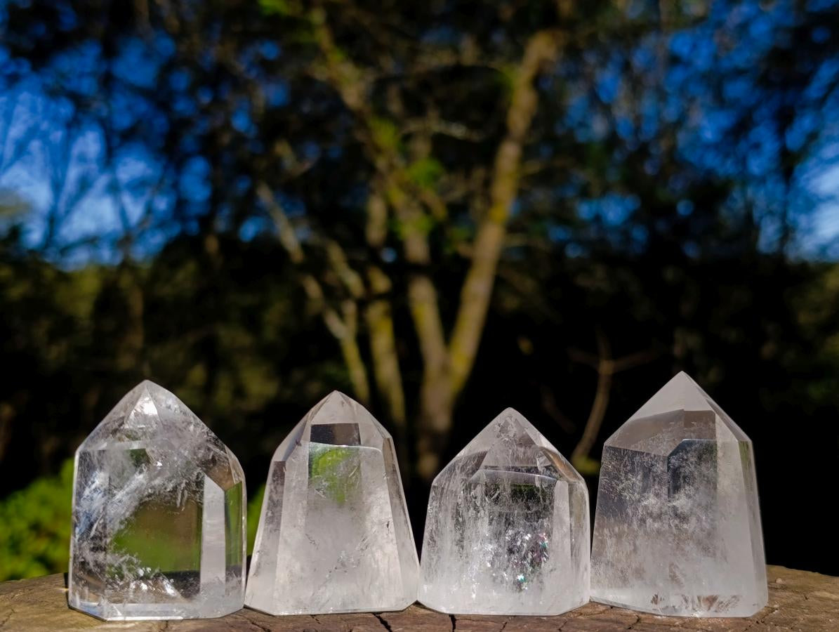 Polished Clear Quartz Display Crystals x 20 From Madagascar - Toprock Gemstones and Minerals 