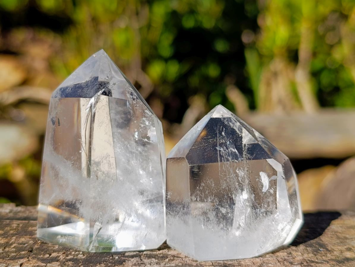 Polished Clear Quartz Display Crystals x 20 From Madagascar - Toprock Gemstones and Minerals 