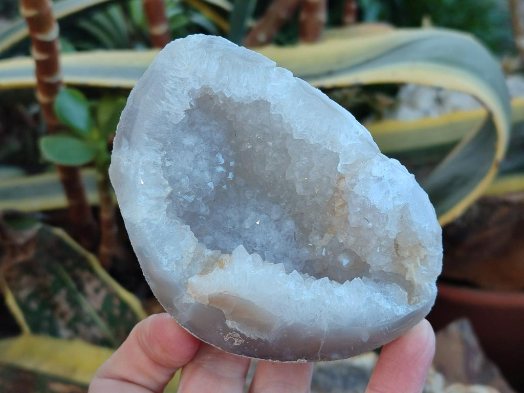 Polished Banded Agate with Crystalline Geodes x 12 From Maintirano, Madagascar - Toprock Gemstones and Minerals 
