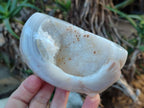 Polished Banded Agate with Crystalline Geodes x 12 From Maintirano, Madagascar - Toprock Gemstones and Minerals 