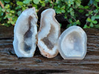 Polished Banded Agate with Crystalline Geodes x 12 From Maintirano, Madagascar - Toprock Gemstones and Minerals 