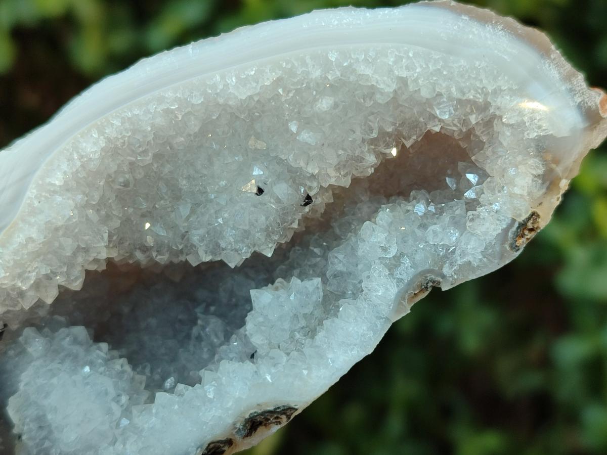 Polished Banded Agate with Crystalline Geodes x 12 From Maintirano, Madagascar - Toprock Gemstones and Minerals 