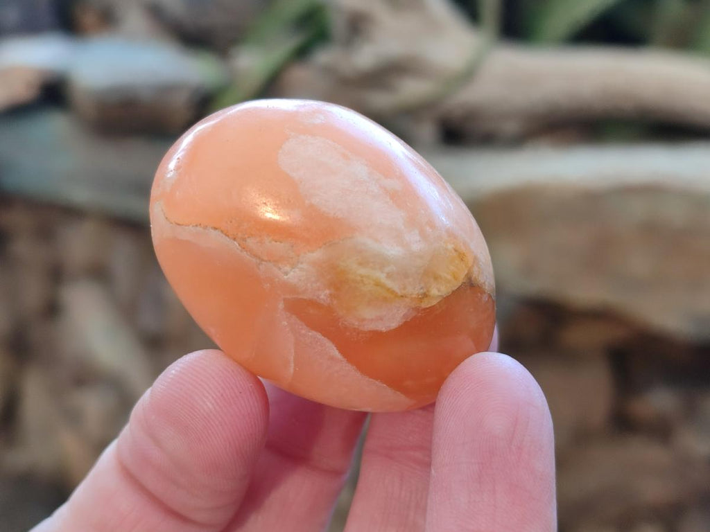 Polished Orange Twist Calcite Galets x 37 From Maevantanana, Madagascar - Toprock Gemstones and Minerals 