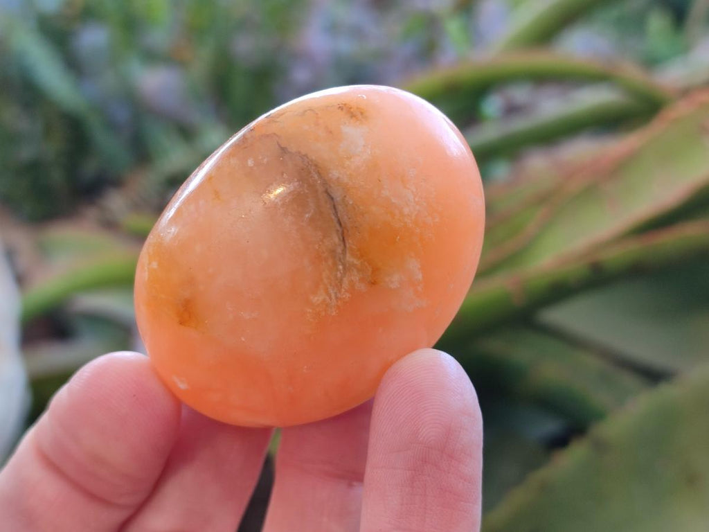 Polished Orange Twist Calcite Galets x 37 From Maevantanana, Madagascar - Toprock Gemstones and Minerals 