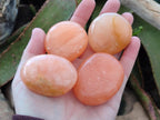 Polished Orange Twist Calcite Galets x 37 From Maevantanana, Madagascar - Toprock Gemstones and Minerals 