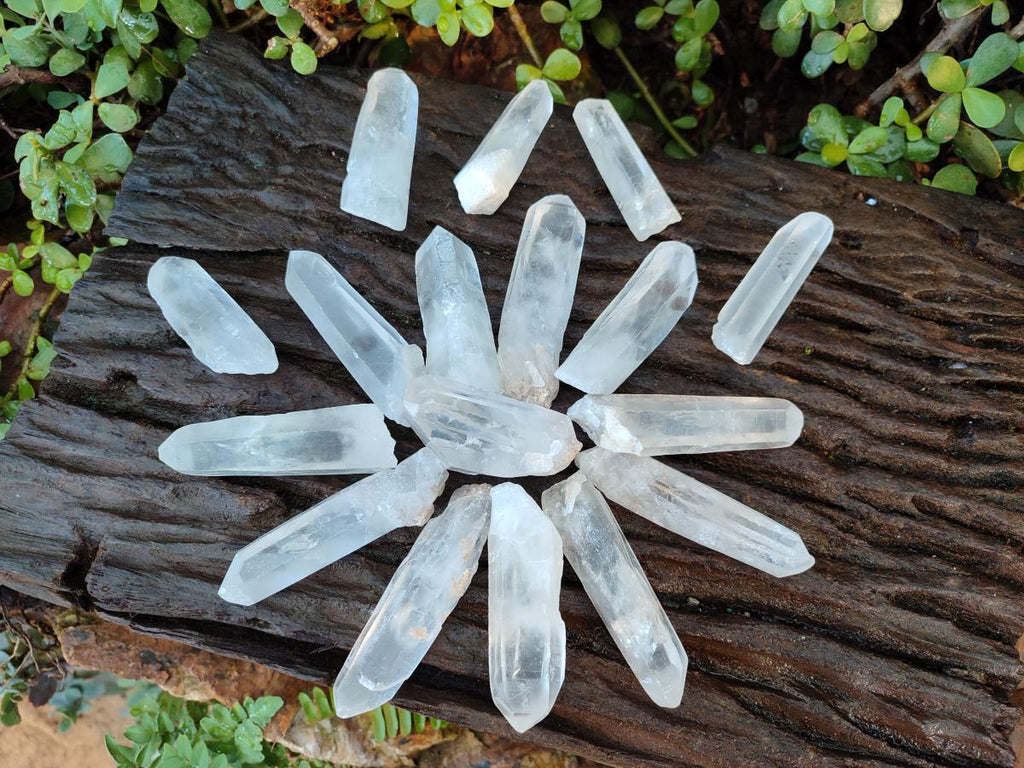 Natural Clear Quartz Crystals x 35 From Madagascar - Toprock Gemstones and Minerals 