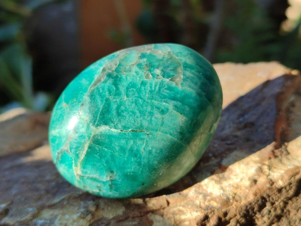 Polished Amazonite Palm Stones x 24 From Madagascar - Toprock Gemstones and Minerals 