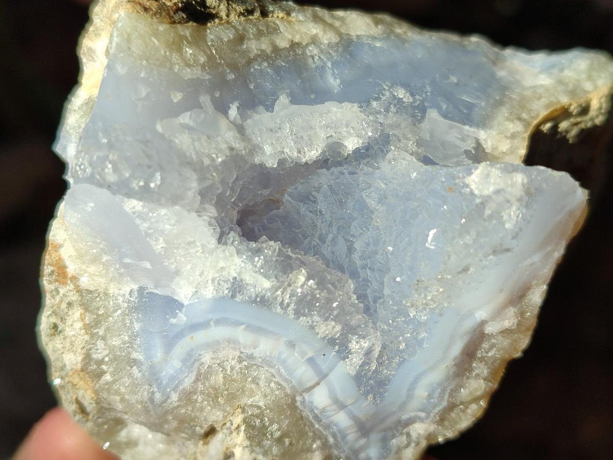 Natural Blue Lace Agate Geode Specimens x 6 From Nsanje, Malawi - Toprock Gemstones and Minerals 