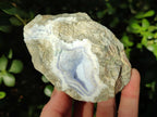 Natural Blue Lace Agate Geode Specimens x 6 From Nsanje, Malawi - Toprock Gemstones and Minerals 