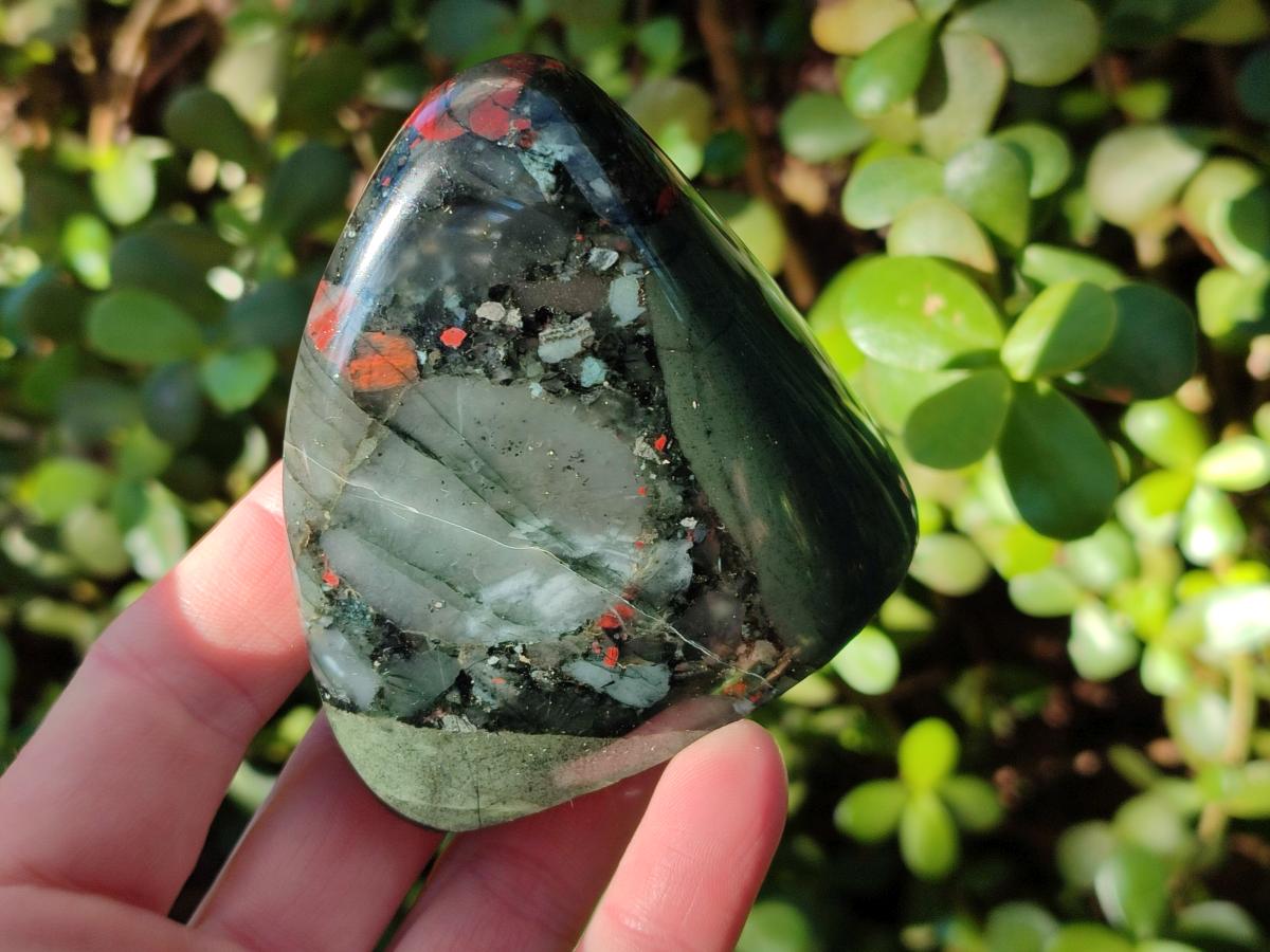 Polished Bloodstone Standing Display Pieces x 6 From Swaziland - Toprock Gemstones and Minerals 
