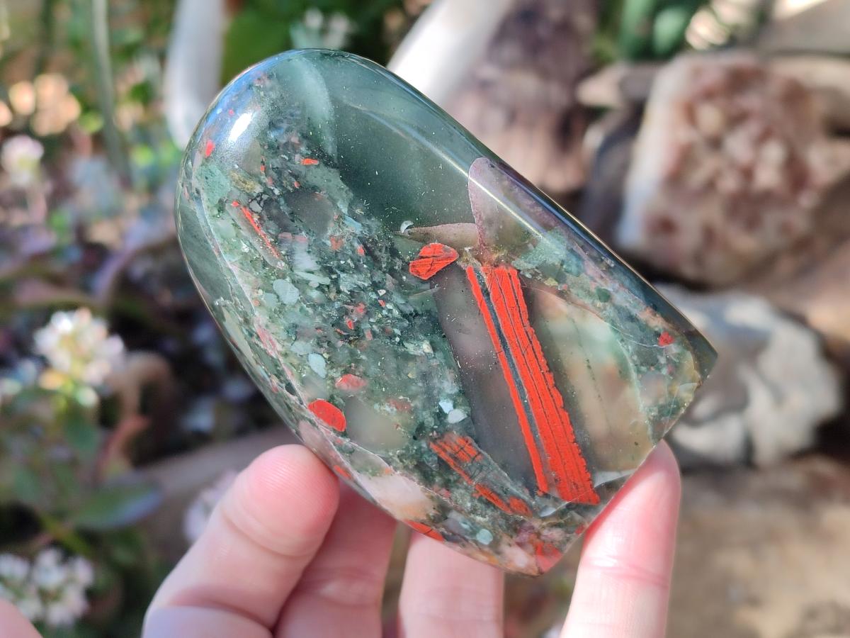Polished Bloodstone Standing Display Pieces x 6 From Swaziland - Toprock Gemstones and Minerals 