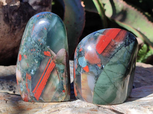 Polished Bloodstone Standing Display Pieces x 6 From Swaziland - Toprock Gemstones and Minerals 