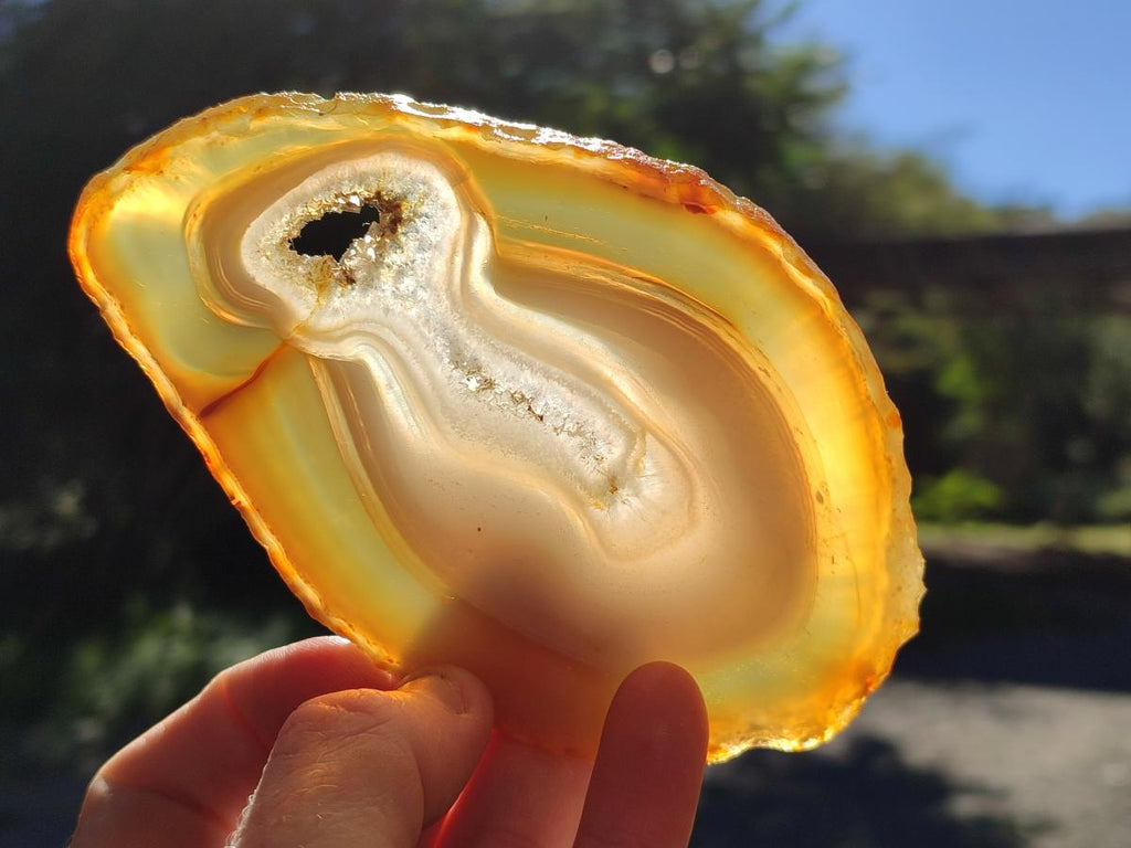 Polished Banded Agate Slices x 10 From Madagascar - Toprock Gemstones and Minerals 