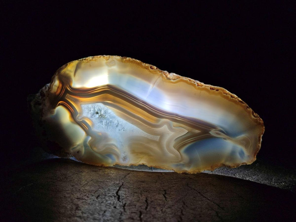 Polished Banded Agate Slices x 10 From Madagascar - Toprock Gemstones and Minerals 