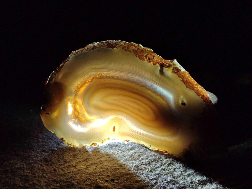 Polished Banded Agate Slices x 10 From Madagascar - Toprock Gemstones and Minerals 