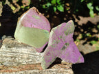 Polished One Side Stichtite Slices x 12 From Barberton, South Africa - Toprock Gemstones and Minerals 