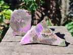 Polished One Side Stichtite Slices x 12 From Barberton, South Africa - Toprock Gemstones and Minerals 