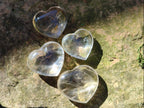 Polished Clear Quartz Crystal Hearts x 35 From Madagascar - Toprock Gemstones and Minerals 