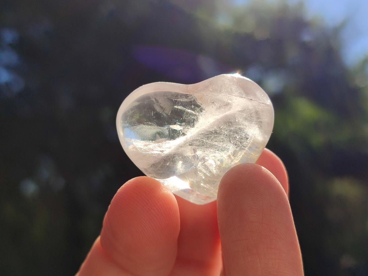 Polished Clear Quartz Crystal Hearts x 35 From Madagascar - Toprock Gemstones and Minerals 